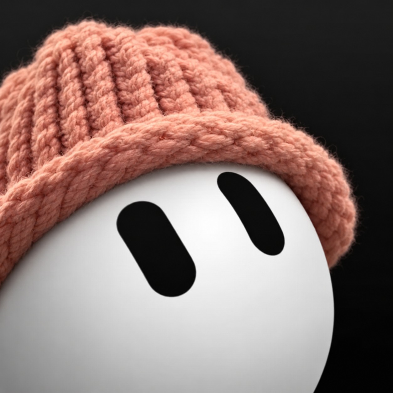 Close-up portrait of the hat-wearing bot